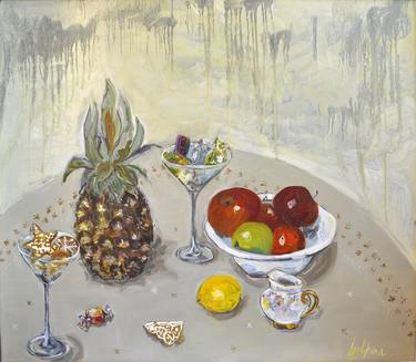 still life with pineapple thumb