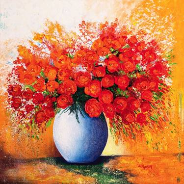 Original Floral Paintings by Leda Vysotsky