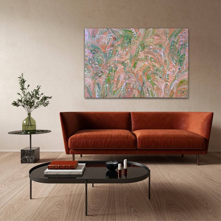 Original Abstract Botanic Painting by Carley Bourne