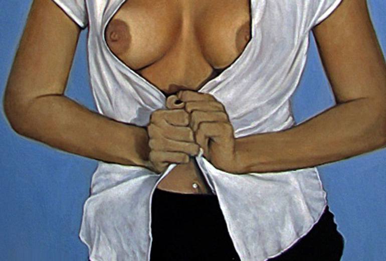 Original Realism Erotic Painting by OSAMA HAFEZ