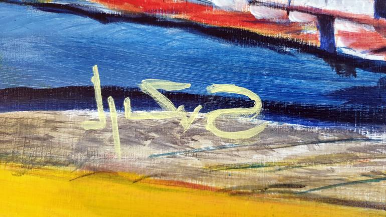 Original Conceptual Car Painting by Sander Vanzijl