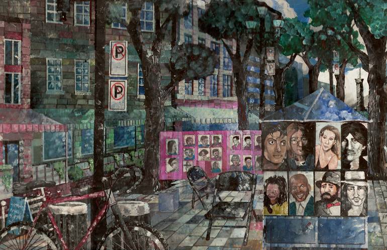 Original Expressionism Cities Paintings by Wayne Handley