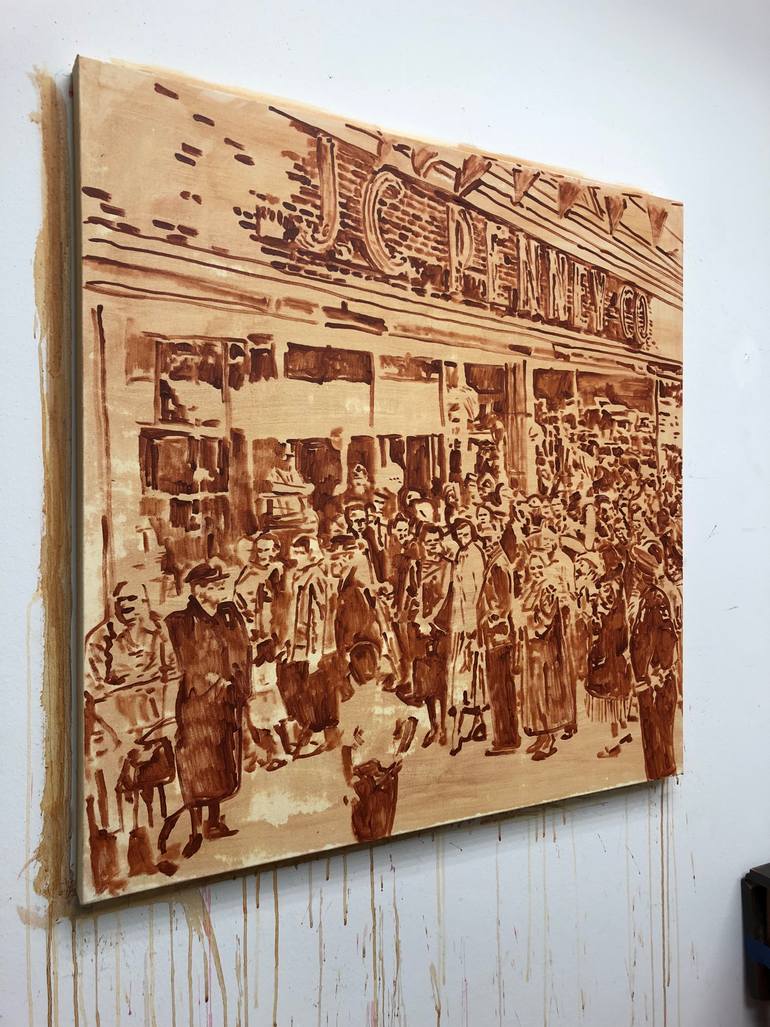 Original Documentary People Painting by Marianne Howard