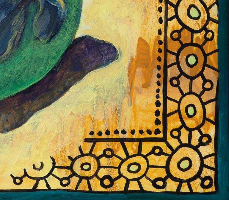 Original Art Deco Animal Painting by Sviatlana Vetrava