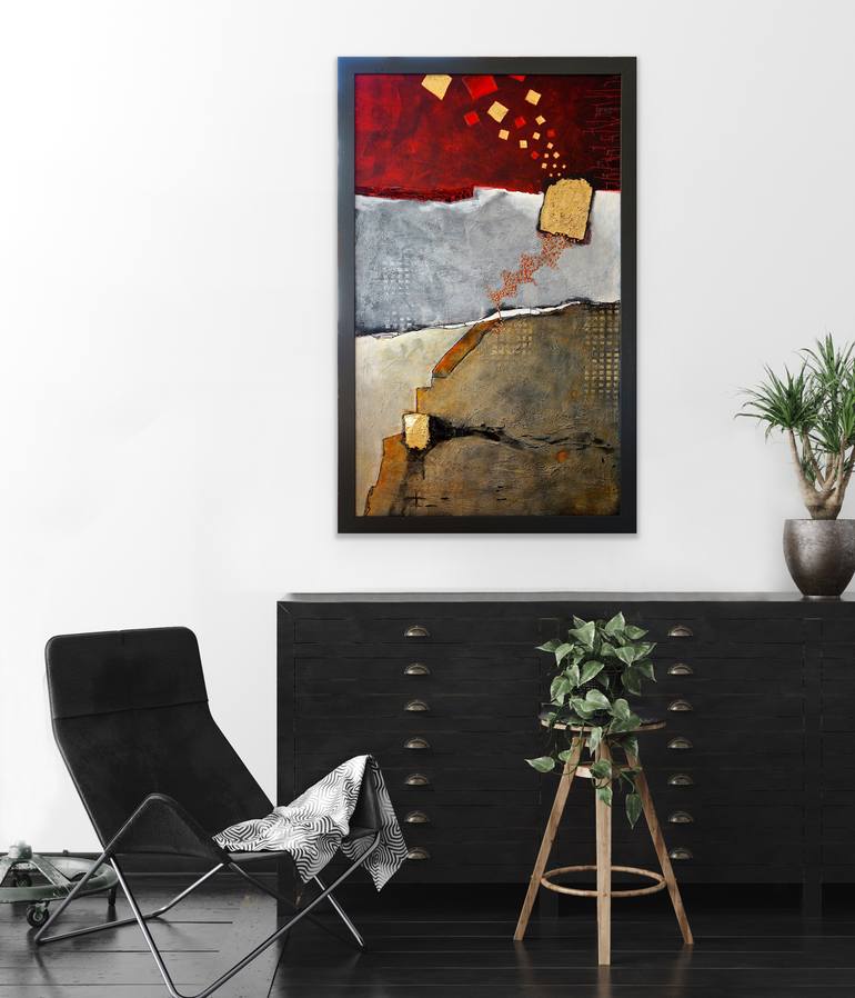 Original Conceptual Abstract Painting by Norman Clark