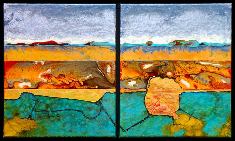 Original Conceptual Abstract Paintings by Norman Clark