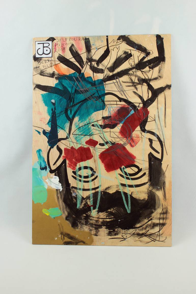 Original Expressionism People Painting by Berri Blue