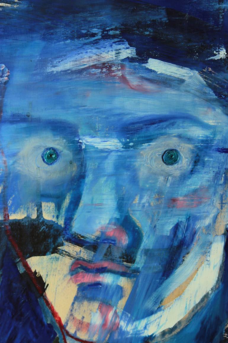 Original Expressionism People Painting by Berri Blue