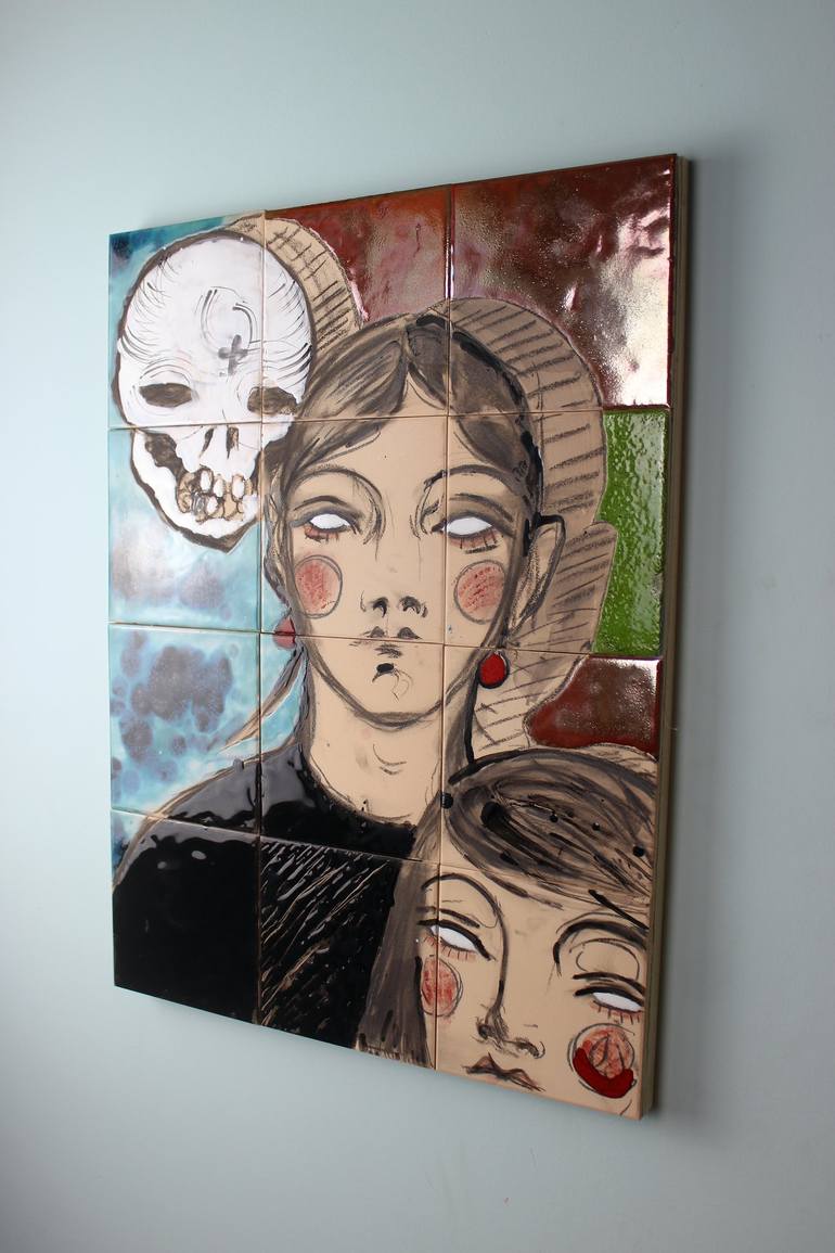 Original Conceptual Mortality Painting by Berri Blue