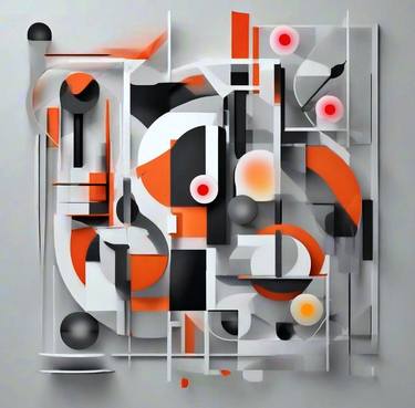 Print of Abstract Geometric Digital by Džozef Bosch