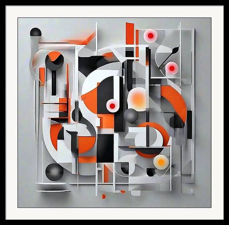 Original Abstract Geometric Digital by Džozef Bosch