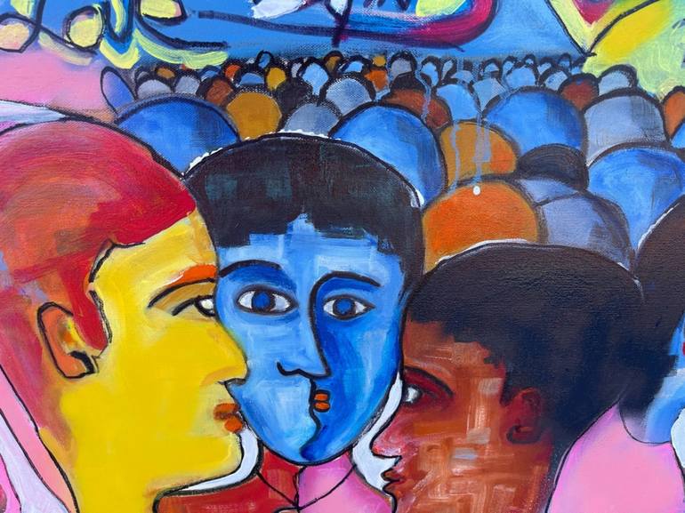 Original Abstract Expressionism Politics Painting by Dzozef Bosch