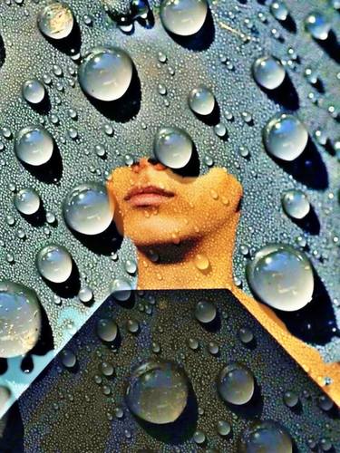 Woman head and water drops - Limited Edition of 10 image