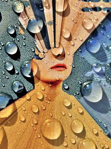 Woman head and water drops # 2 - Limited Edition of 20 thumb