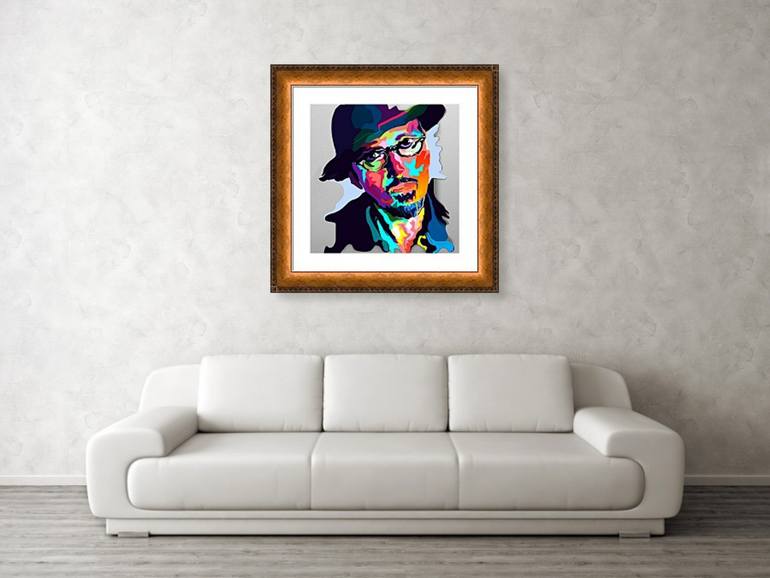 Original Art Deco Pop Culture/Celebrity Mixed Media by Dzozef Bosch