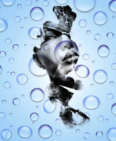 Untitled (Woman's face with water effects) - Limited Edition of 12 thumb