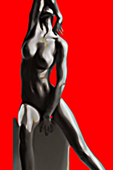 Woman in red background - Limited Edition of 25 thumb