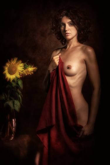 Nude with flowers thumb