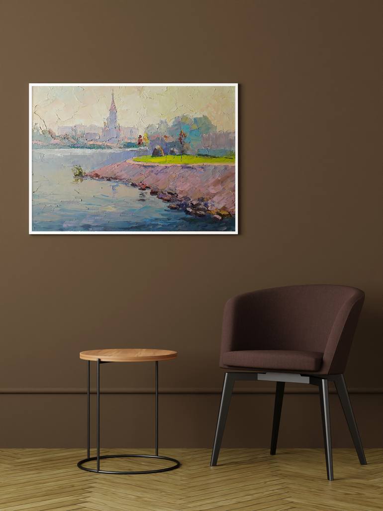 Original Impressionism Cities Painting by Boris Serdyuk