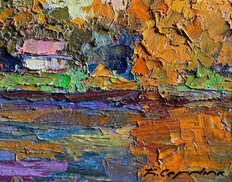 Original Impressionism Cities Painting by Boris Serdyuk