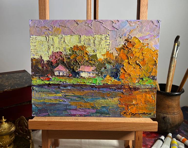 Original Impressionism Cities Painting by Boris Serdyuk