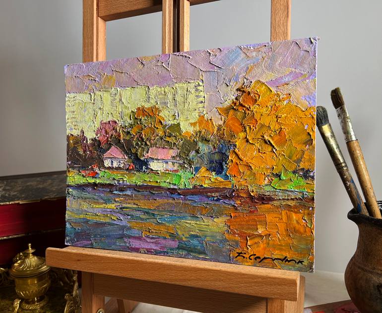 Original Impressionism Cities Painting by Boris Serdyuk