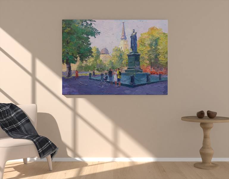 Original Impressionism Cities Painting by Boris Serdyuk