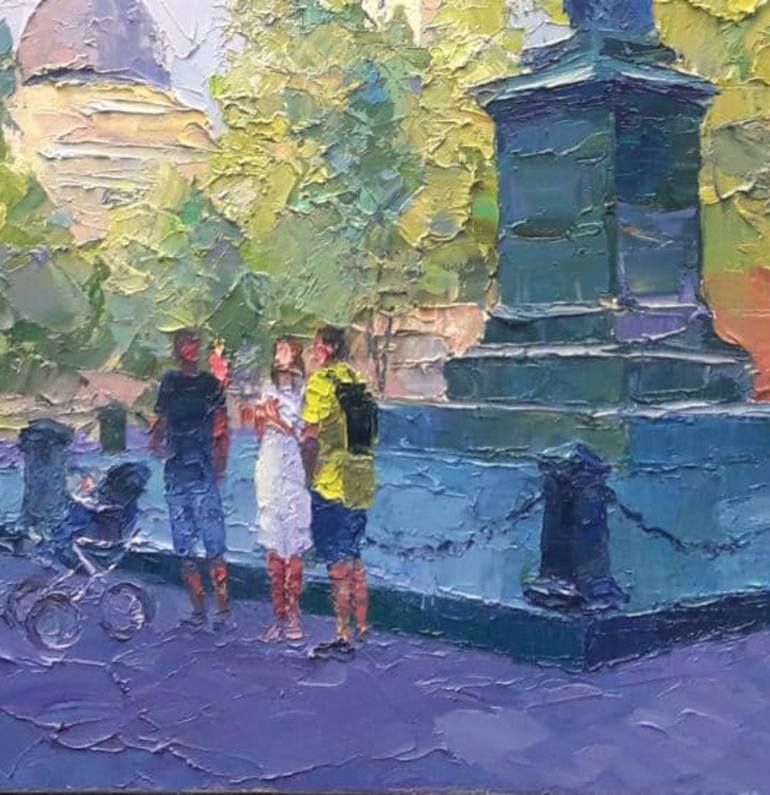 Original Impressionism Cities Painting by Boris Serdyuk