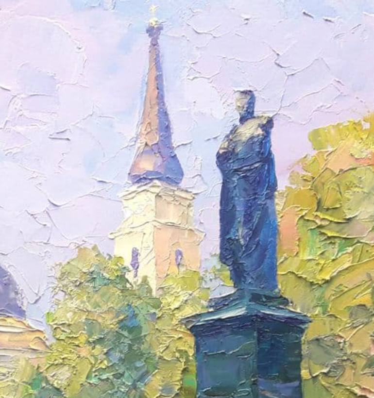 Original Impressionism Cities Painting by Boris Serdyuk