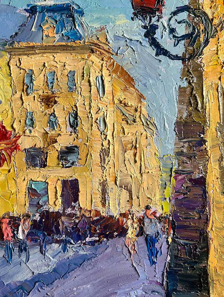 Original Impressionism Cities Painting by Andrii Zhyvodorov