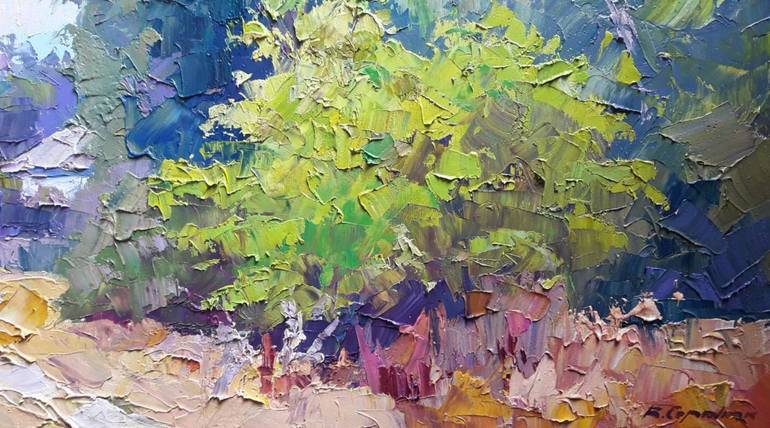 Original Impressionism Rural Life Painting by Boris Serdyuk