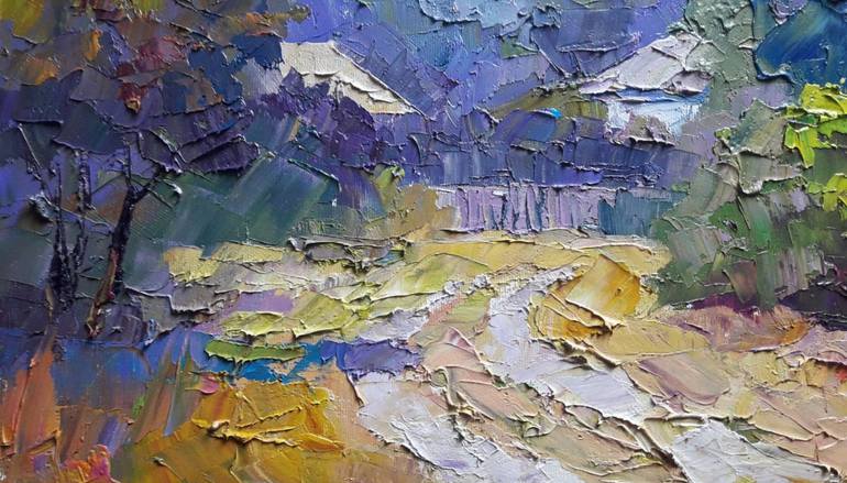 Original Impressionism Rural Life Painting by Boris Serdyuk