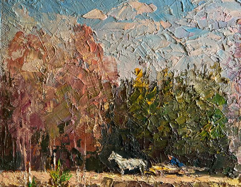 Original Impressionism Landscape Painting by Boris Serdyuk
