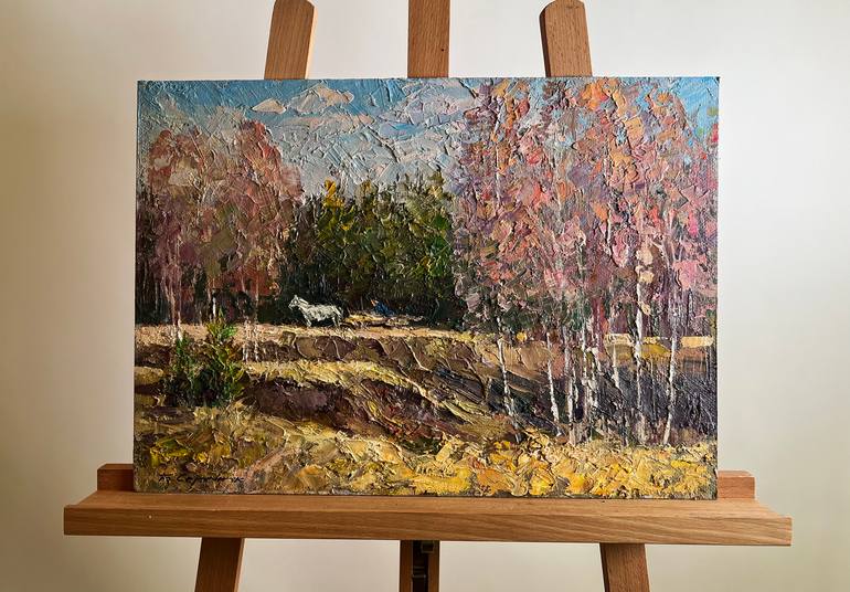 Original Impressionism Landscape Painting by Boris Serdyuk