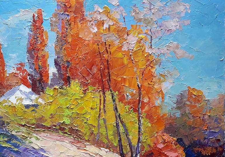 Original Impressionism Landscape Painting by Boris Serdyuk