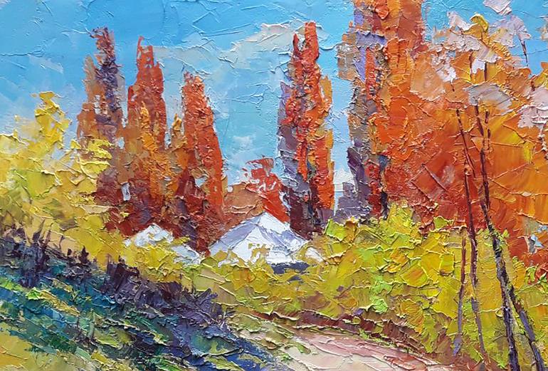 Original Impressionism Landscape Painting by Boris Serdyuk
