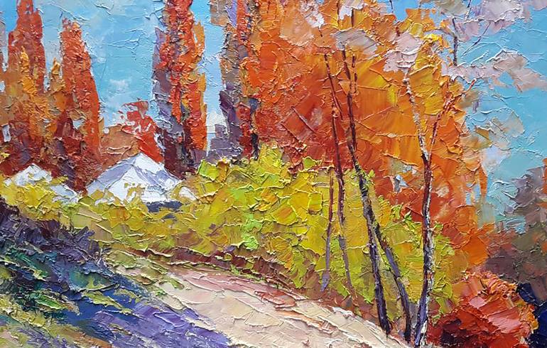 Original Impressionism Landscape Painting by Boris Serdyuk