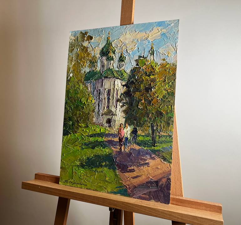 Original Impressionism Architecture Painting by Boris Serdyuk
