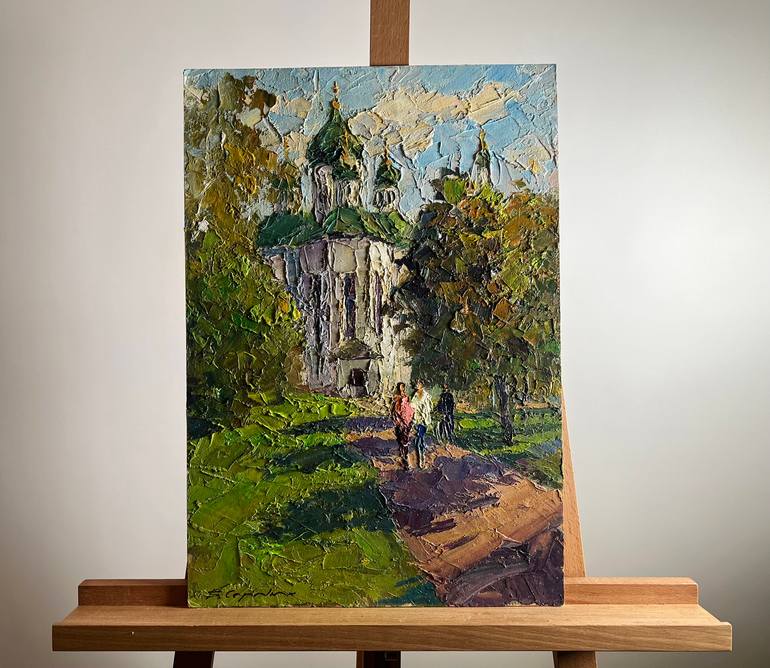 Original Impressionism Architecture Painting by Boris Serdyuk