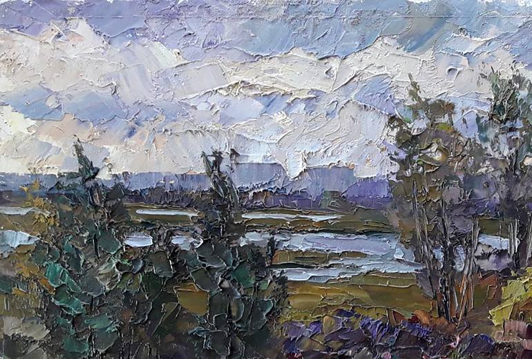 Original Impressionism Landscape Painting by Boris Serdyuk