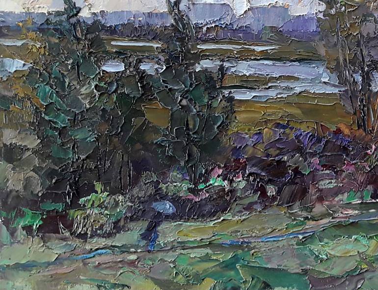 Original Impressionism Landscape Painting by Boris Serdyuk