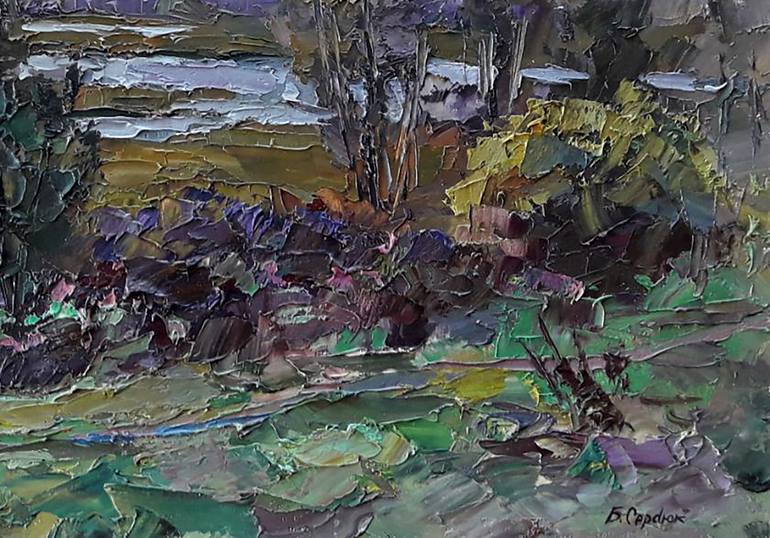 Original Impressionism Landscape Painting by Boris Serdyuk