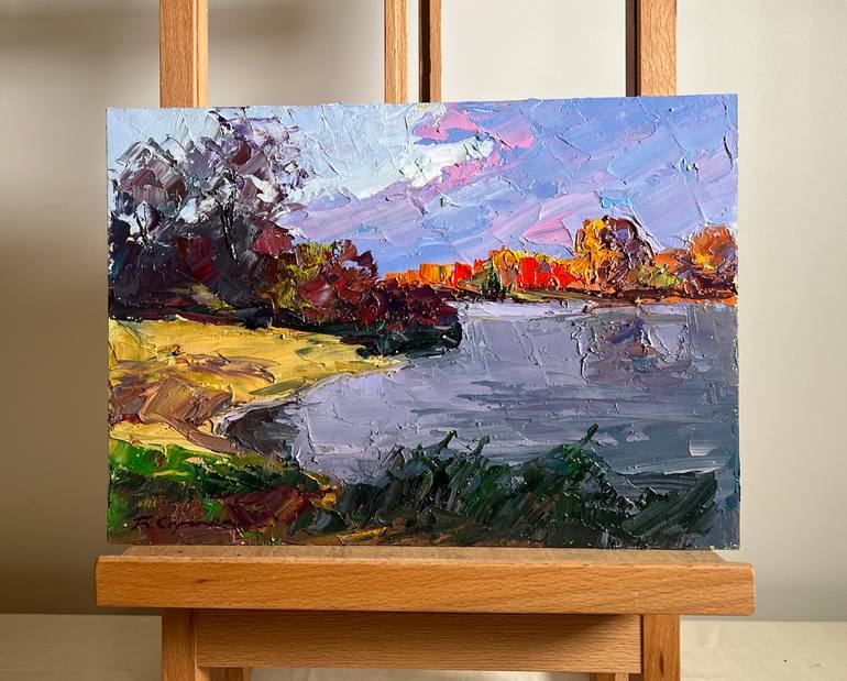 Original Impressionism Landscape Painting by Boris Serdyuk