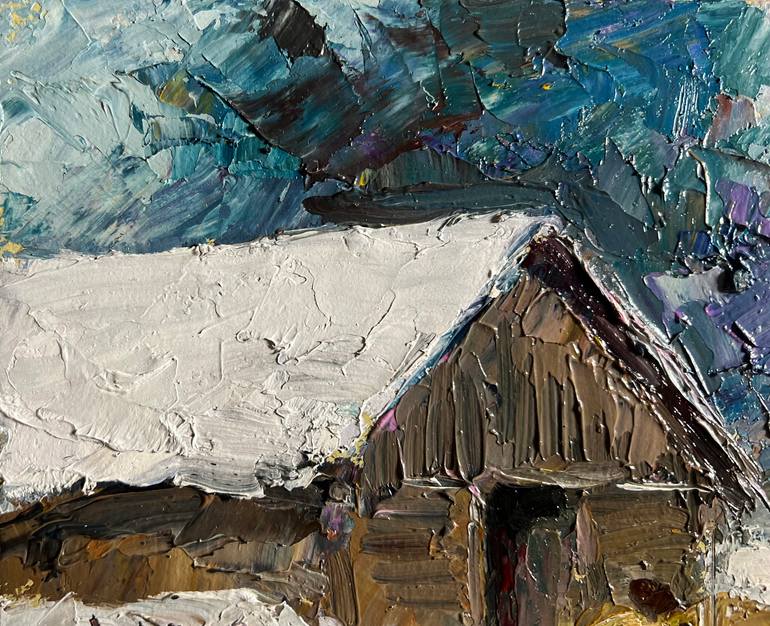 Original Impressionism Rural Life Painting by Boris Serdyuk