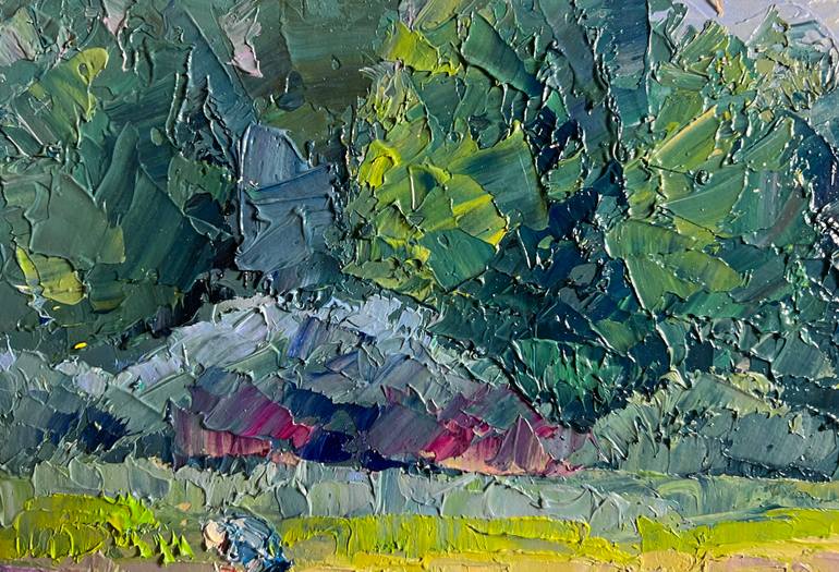Original Impressionism Rural Life Painting by Boris Serdyuk