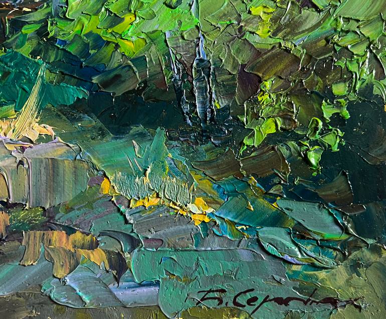 Original Impressionism Rural Life Painting by Boris Serdyuk
