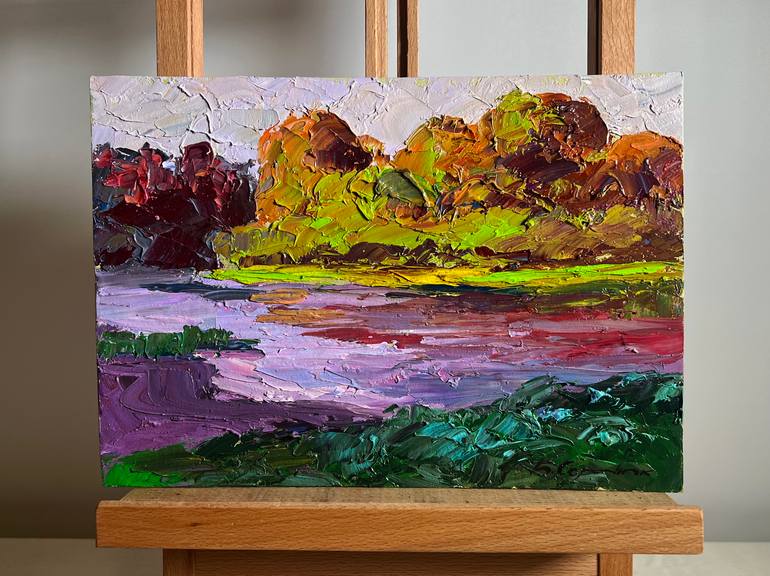 Original Impressionism Landscape Painting by Boris Serdyuk