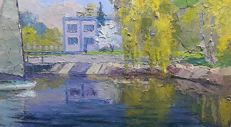 Original Impressionism Cities Painting by Boris Serdyuk