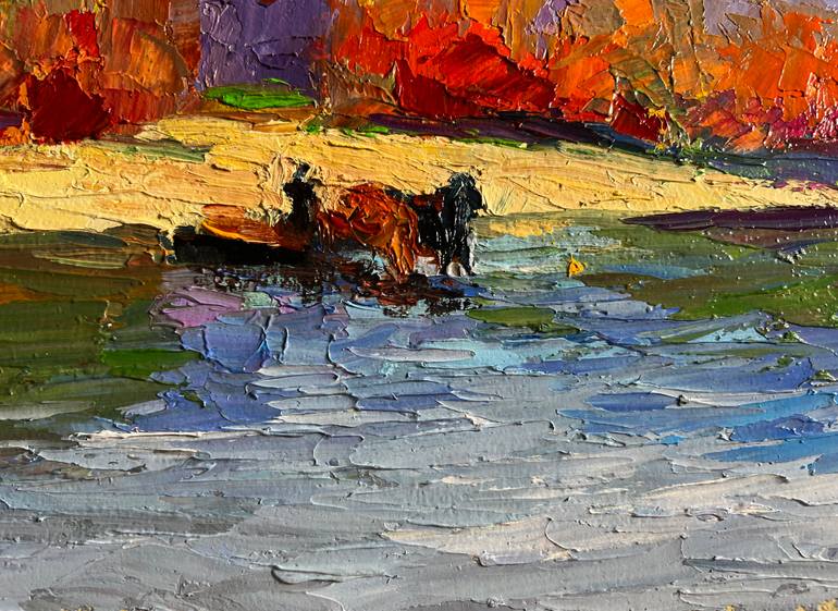 Original Impressionism Landscape Painting by Boris Serdyuk