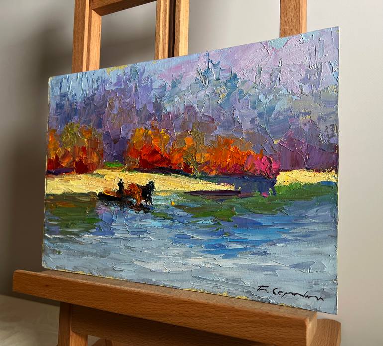 Original Impressionism Landscape Painting by Boris Serdyuk